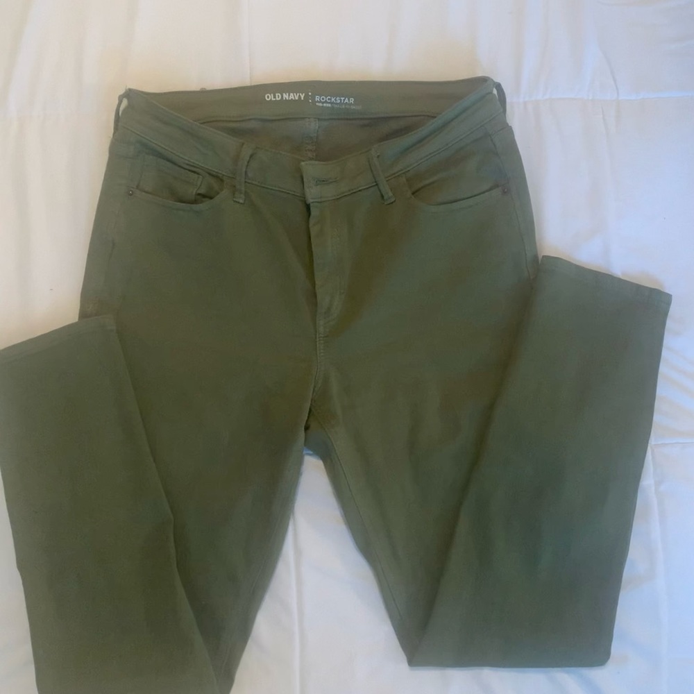 Olive green Old Navy Rockstar jeans